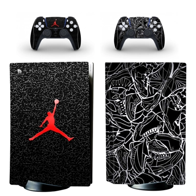 Air Jordan decal skin for PS5 Disc Edition Console and two.. Air Jordan decal skin for PS5 Disc Edition Console and two..
