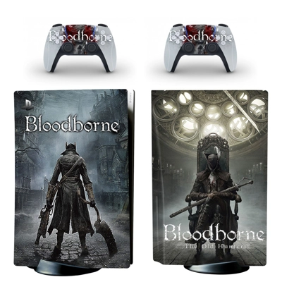 Bloodborne decal skin for PS5 Disc Edition Console and two Controllers