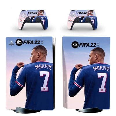 FIFA 22 decal skin for PS5 Disc Edition Console and two Co.. FIFA 22 decal skin for PS5 Disc Edition Console and two Co..
