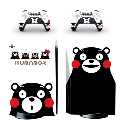 Kumamon decal skin for PS5 Disc Edition Console and two Co.. Kumamon decal skin for PS5 Disc Edition Console and two Co..