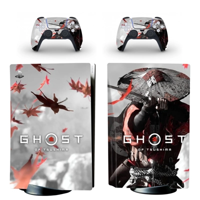 Ghost of Tsushima decal skin for PS5 Disc Edition Console .. Ghost of Tsushima decal skin for PS5 Disc Edition Console ..