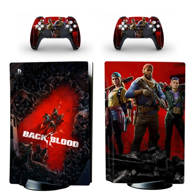 Back Blood 4 decal skin for PS5 Disc Edition Console and t.. Back Blood 4 decal skin for PS5 Disc Edition Console and t..