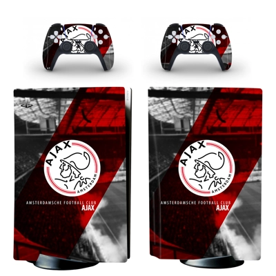 AFC Ajax decal skin for PS5 Disc Edition Console and two Controllers