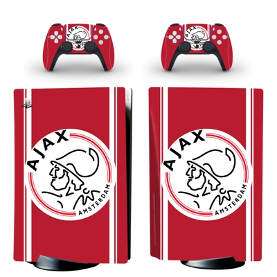 AFC Ajax decal skin for PS5 Disc Edition Console and two C.. AFC Ajax decal skin for PS5 Disc Edition Console and two C..