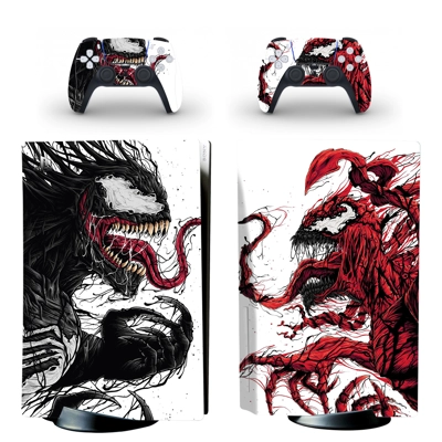 Venom decal skin for PS5 Disc Edition Console and two Cont.. Venom decal skin for PS5 Disc Edition Console and two Cont..