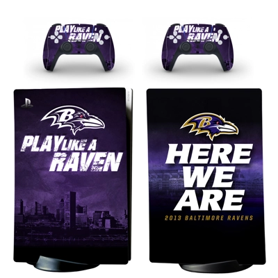 Baltimore Ravens decal skin for PS5 Disc Edition Console a.. Baltimore Ravens decal skin for PS5 Disc Edition Console a..