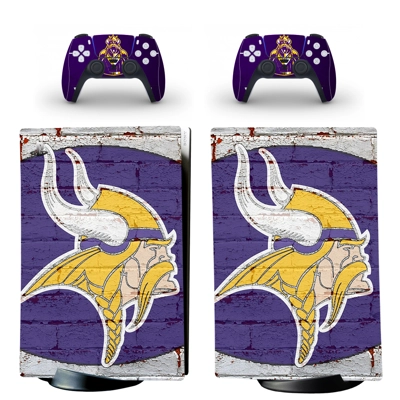 Minnesota Vikings decal skin for PS5 Disc Edition Console .. Minnesota Vikings decal skin for PS5 Disc Edition Console ..