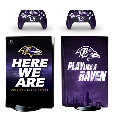 Baltimore Ravens decal skin for PS5 Disc Edition Console a.. Baltimore Ravens decal skin for PS5 Disc Edition Console a..