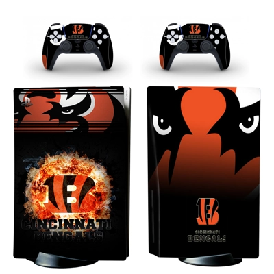 Cincinnati Bengals decal skin for PS5 Disc Edition Console.. Cincinnati Bengals decal skin for PS5 Disc Edition Console..