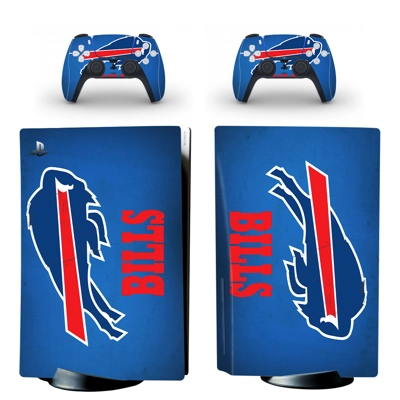 Buffalo Bills decal skin for PS5 Disc Edition Console and two Controllers