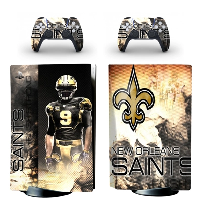New Orleans Saints decal skin for PS5 Disc Edition Console.. New Orleans Saints decal skin for PS5 Disc Edition Console..