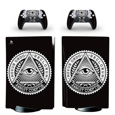 Eye of Providence decal skin for PS5 Disc Edition Console and two Controllers