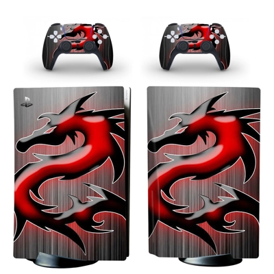 Dragon decal skin for PS5 Disc Edition Console and two Con.. Dragon decal skin for PS5 Disc Edition Console and two Con..