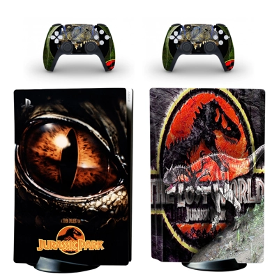 Jurassic Park decal skin for PS5 Disc Edition Console and .. Jurassic Park decal skin for PS5 Disc Edition Console and ..