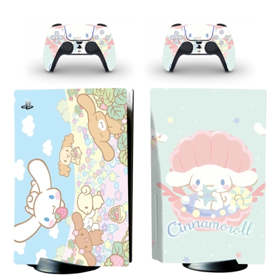 Big-Eared Dog decal skin for PS5 Disc Edition Console and two Controllers