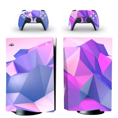 Geometric Shapes decal skin for PS5 Disc Edition Console and two Controllers