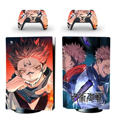 Jujutsu Kaisen decal skin for PS5 Disc Edition Console and two Controllers