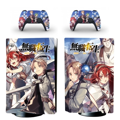 Mushoku Tensei decal skin for PS5 Disc Edition Console and two Controllers
