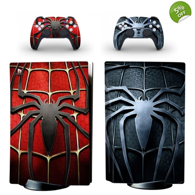 Spiderman decal skin for PS5 Disc Edition Console and two Controllers