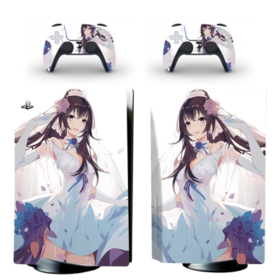 Cartoon Anime decal skin for PS5 Disc Edition Console and two Controllers