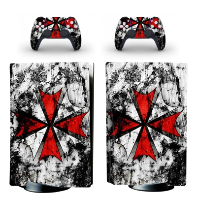 Resident Evil decal skin for PS5 Disc Edition Console and .. Resident Evil decal skin for PS5 Disc Edition Console and ..