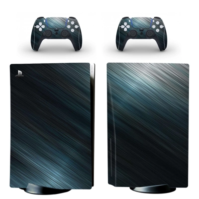 Metal Texture decal skin for PS5 Disc Edition Console and two Controllers