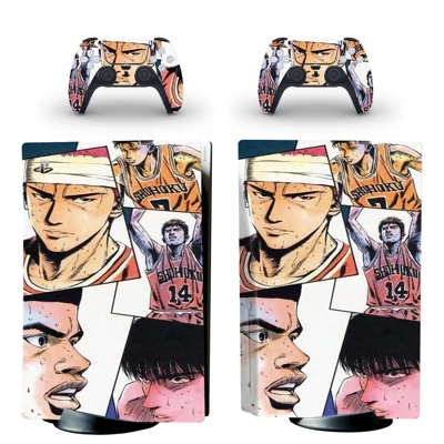 Slam Dunk decal skin for PS5 Disc Edition Console and two .. Slam Dunk decal skin for PS5 Disc Edition Console and two ..