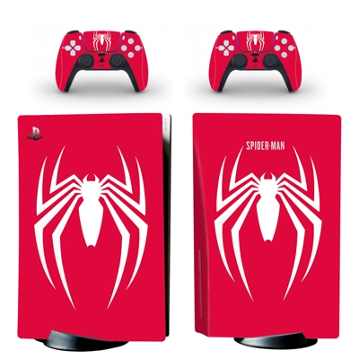 Spiderman decal skin for PS5 Disc Edition Console and two Controllers