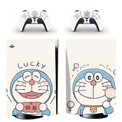 Doraemon decal skin for PS5 Disc Edition Console and two C.. Doraemon decal skin for PS5 Disc Edition Console and two C..