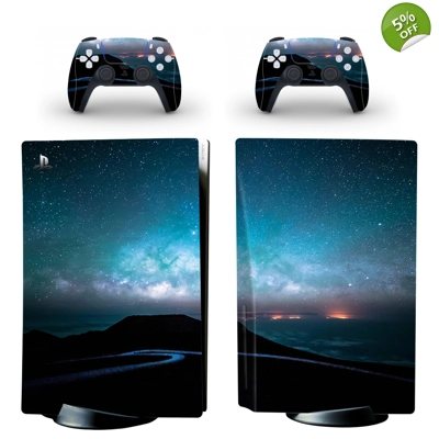 Starry Sky decal skin for PS5 Disc Edition Console and two Controllers