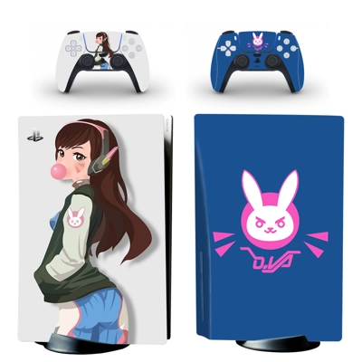 Overwatch decal skin for PS5 Disc Edition Console and two .. Overwatch decal skin for PS5 Disc Edition Console and two ..