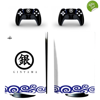 Gintama decal skin for PS5 Disc Edition Console and two Co.. Gintama decal skin for PS5 Disc Edition Console and two Co..
