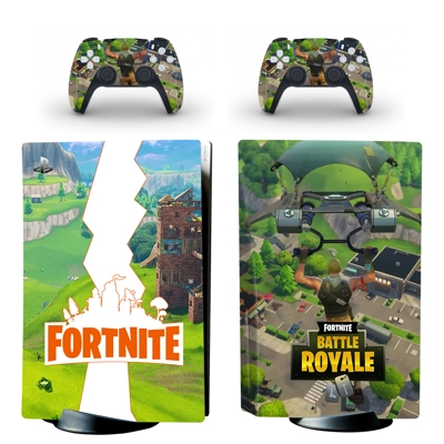 Fortnite decal skin for PS5 Disc Edition Console and two Controllers