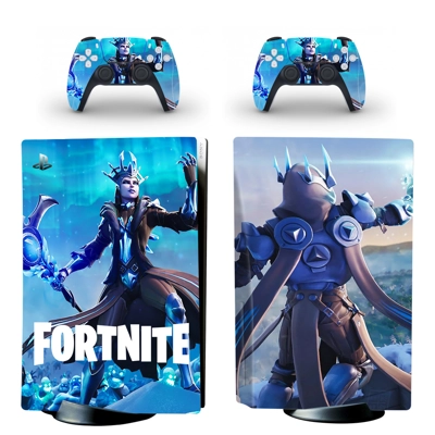 Fortnite decal skin for PS5 Disc Edition Console and two C.. Fortnite decal skin for PS5 Disc Edition Console and two C..