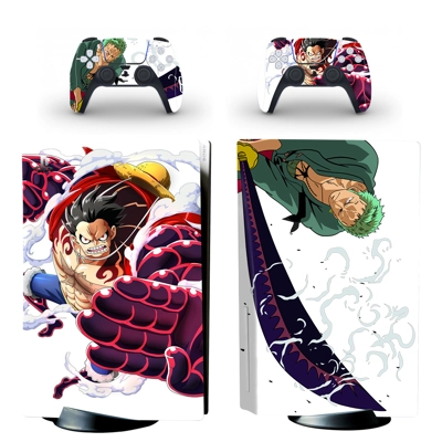 One Piece decal skin for PS5 Disc Edition Console and two Controllers