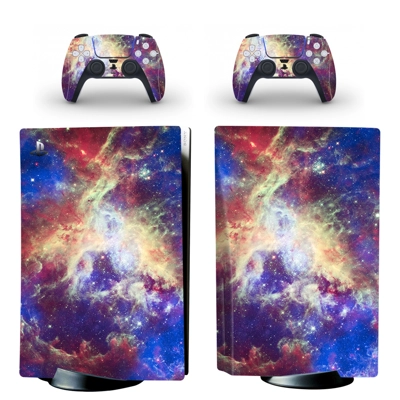 Starry Sky Universe decal skin for PS5 Disc Edition Console and two Controllers