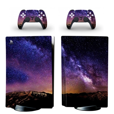 Starry Sky decal skin for PS5 Disc Edition Console and two Controllers