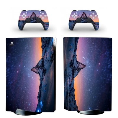 Starry Sky decal skin for PS5 Disc Edition Console and two Controllers