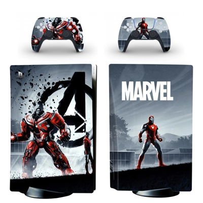 Marvel Ironman decal skin for PS5 Disc Edition Console and.. Marvel Ironman decal skin for PS5 Disc Edition Console and..