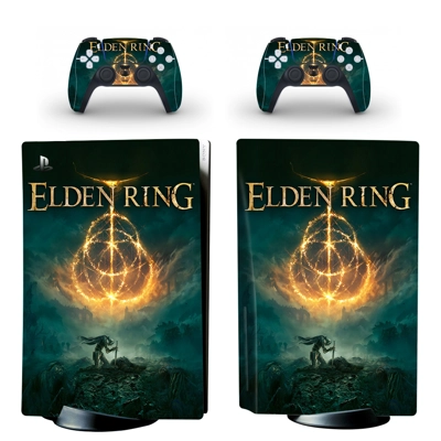 Elden Ring decal skin for PS5 Disc Edition Console and two.. Elden Ring decal skin for PS5 Disc Edition Console and two..