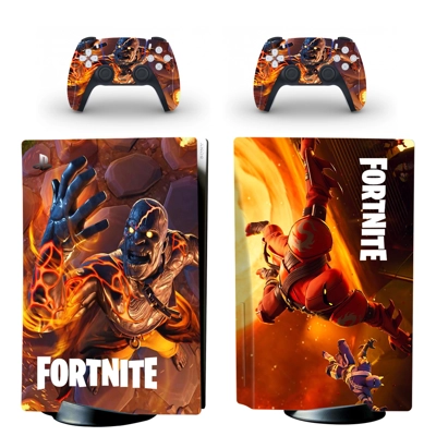 Fortnite decal skin for PS5 Disc Edition Console and two C.. Fortnite decal skin for PS5 Disc Edition Console and two C..
