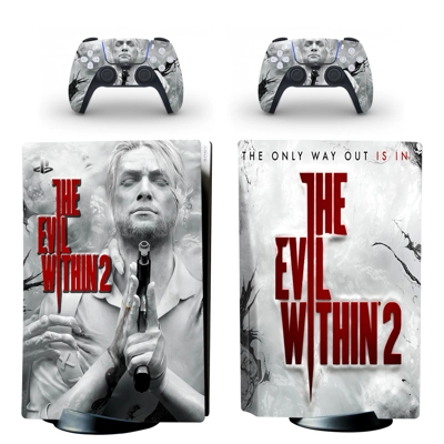 The Evil Within 2 decal skin for PS5 Disc Edition Console and two Controllers