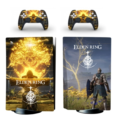 Elden Ring decal skin for PS5 Disc Edition Console and two.. Elden Ring decal skin for PS5 Disc Edition Console and two..
