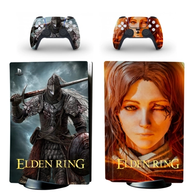 Elden Ring decal skin for PS5 Disc Edition Console and two.. Elden Ring decal skin for PS5 Disc Edition Console and two..
