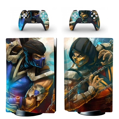 Mortal Kombat decal skin for PS5 Disc Edition Console and two Controllers