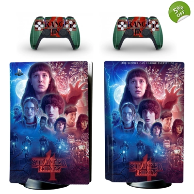 Stranger Things decal skin for PS5 Disc Edition Console an.. Stranger Things decal skin for PS5 Disc Edition Console an..