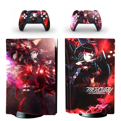 Rory Mercury decal skin for PS5 Disc Edition Console and t.. Rory Mercury decal skin for PS5 Disc Edition Console and t..