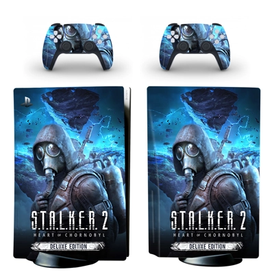 Stalker 2 decal skin for PS5 Disc Edition Console and two .. Stalker 2 decal skin for PS5 Disc Edition Console and two ..