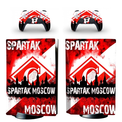 Spartak Moscow FC decal skin for PS5 Disc Edition Console and two Controllers