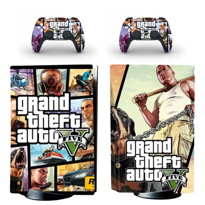 GTA 5 decal skin for PS5 Disc Edition Console and two Cont.. GTA 5 decal skin for PS5 Disc Edition Console and two Cont..